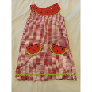 Specialty Girl Girl's Size 5 Red Checker Sleeveless Knee Length Dress
